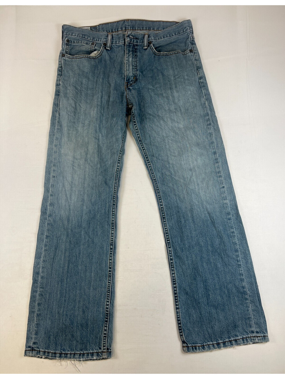 Levi's 559 Men 34x30 Blue Relaxed Straight Leg Denim Jeans Distressed